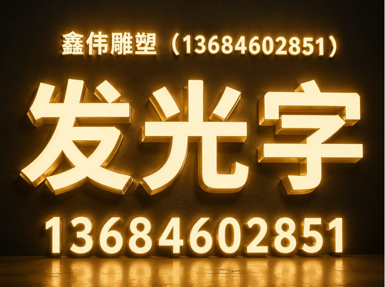 平房区发光字展示图